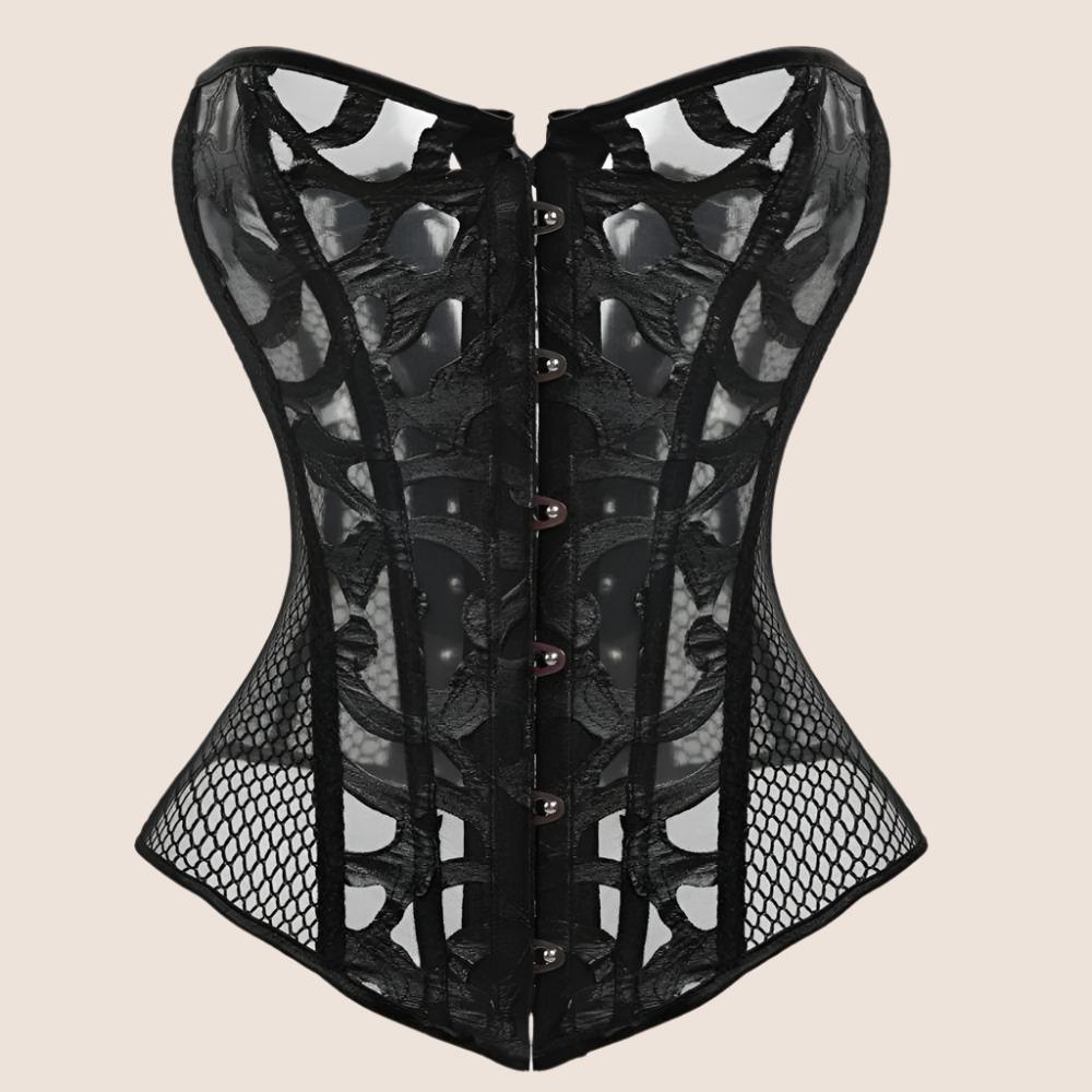 Steampunk Mesh Waist Corset – Breathable Cincher for Women-Secret Slim Wear