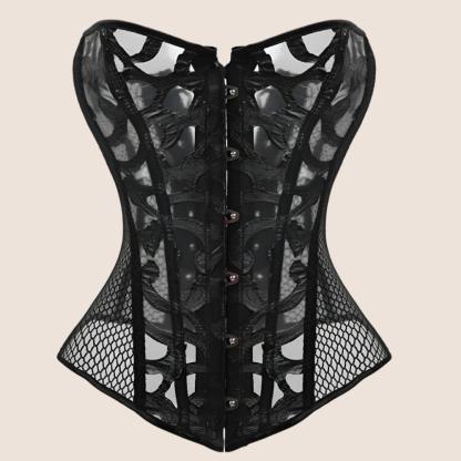 Steampunk Mesh Waist Corset – Breathable Cincher for Women-Secret Slim Wear