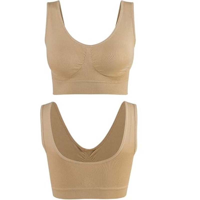 Seamless Wirefree Yoga Bra Pack Of 3 With Removable Pads-Secret Slim Wear