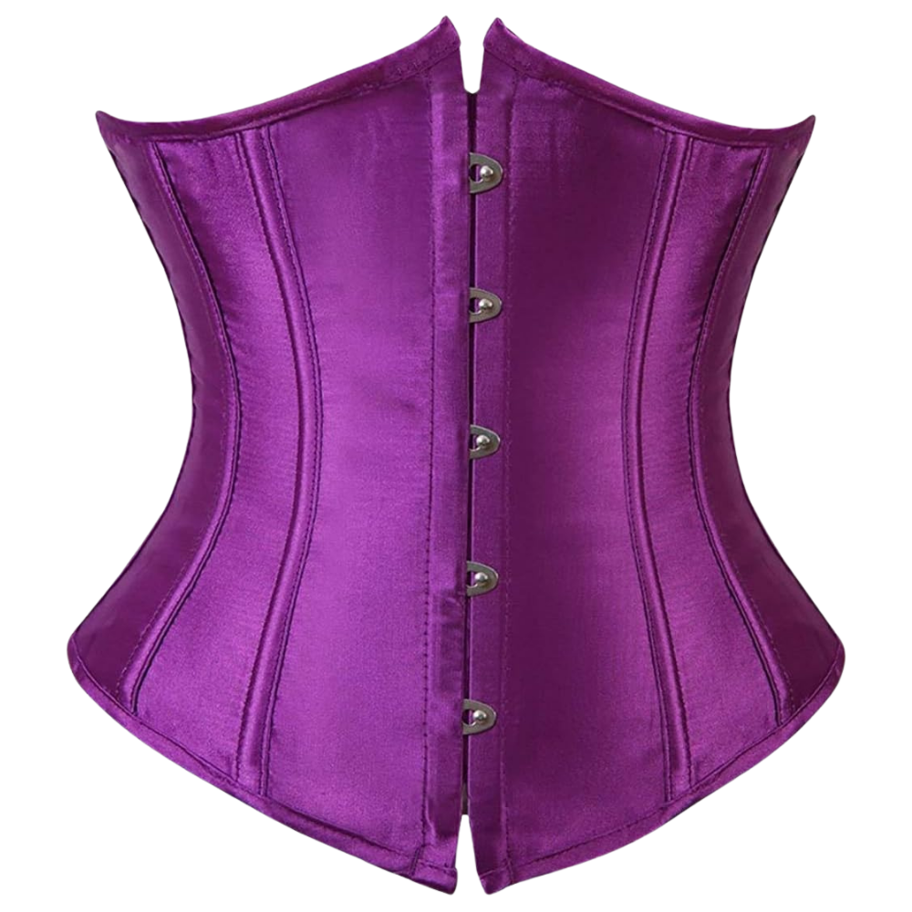 Plus Size Satin Overbust Corset Bustier Top