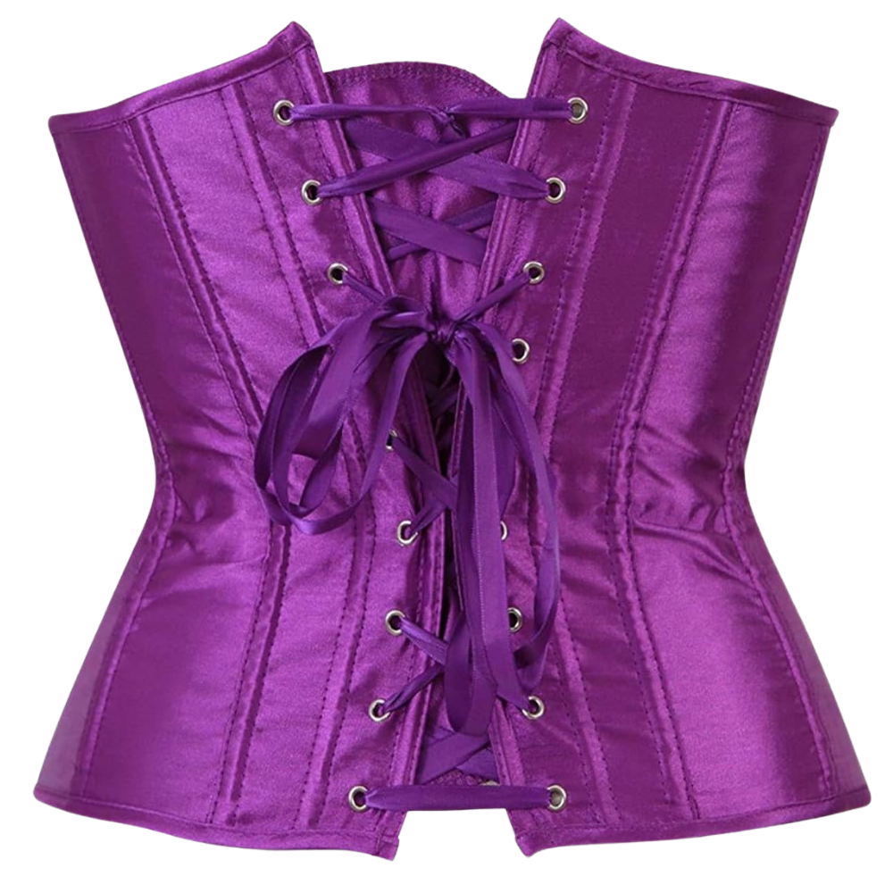 Plus Size Satin Overbust Corset Bustier Top