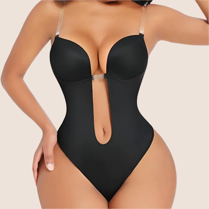 Seamless Plunge Body Shaper – Invisible and Supportive Fit-Secret Slim Wear