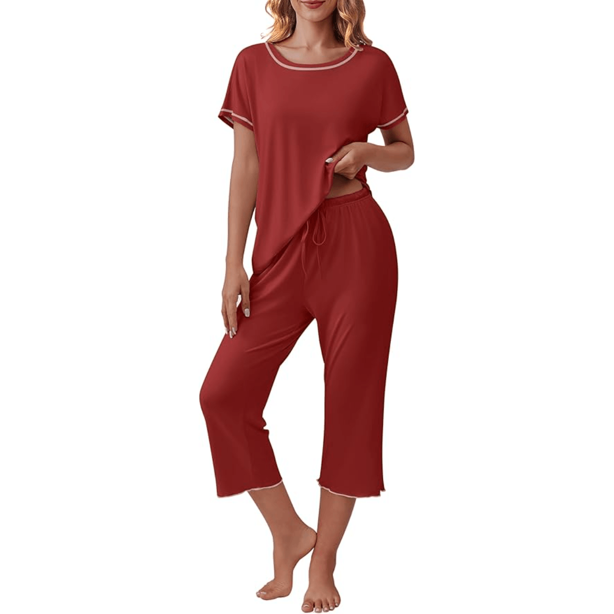 Capri Pajama Set Matching –  Comfortable and Stylish Loungewear-Secret Slim Wear