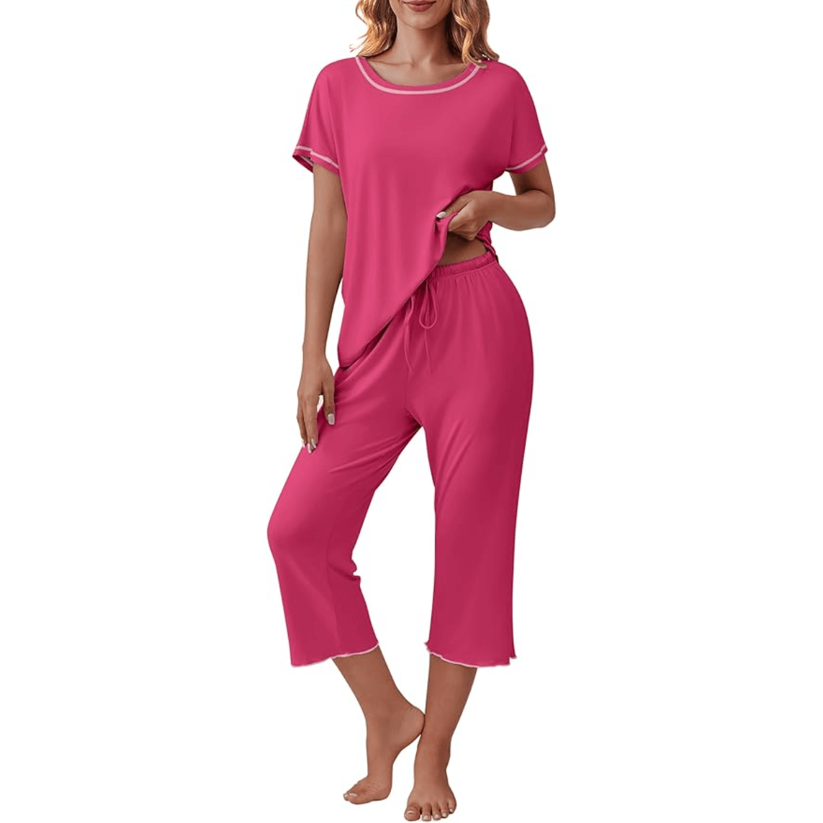Capri Pajama Set Matching –  Comfortable and Stylish Loungewear-Secret Slim Wear