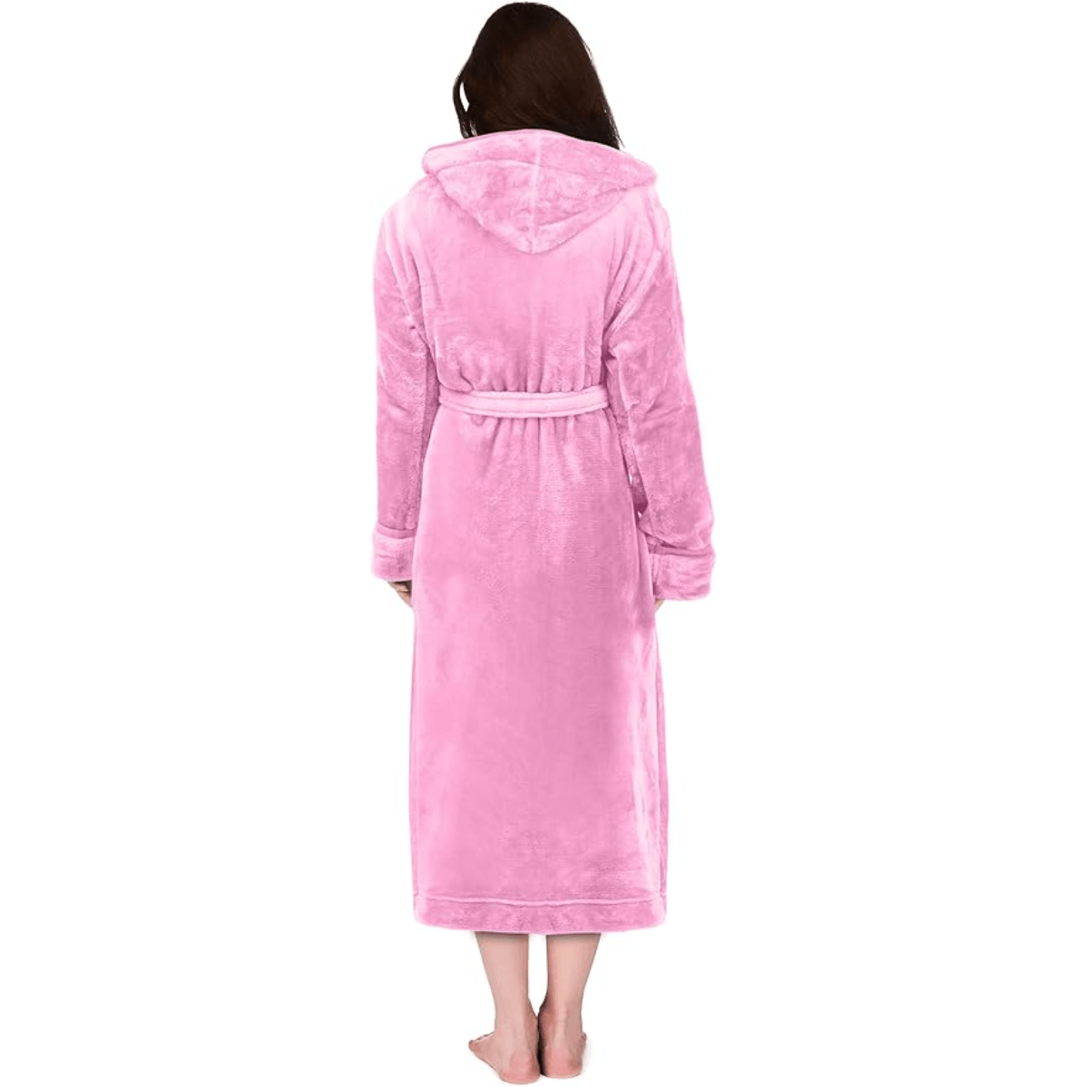 Hooded Flannel Fleece Robe – Comfortable and Cozy Lounge Wear-Secret Slim Wear