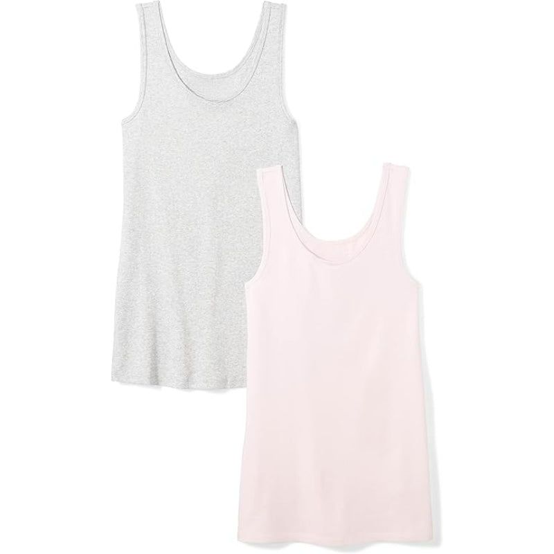 Set of 2 Slim Fit Tank Tops-Secret Slim Wear