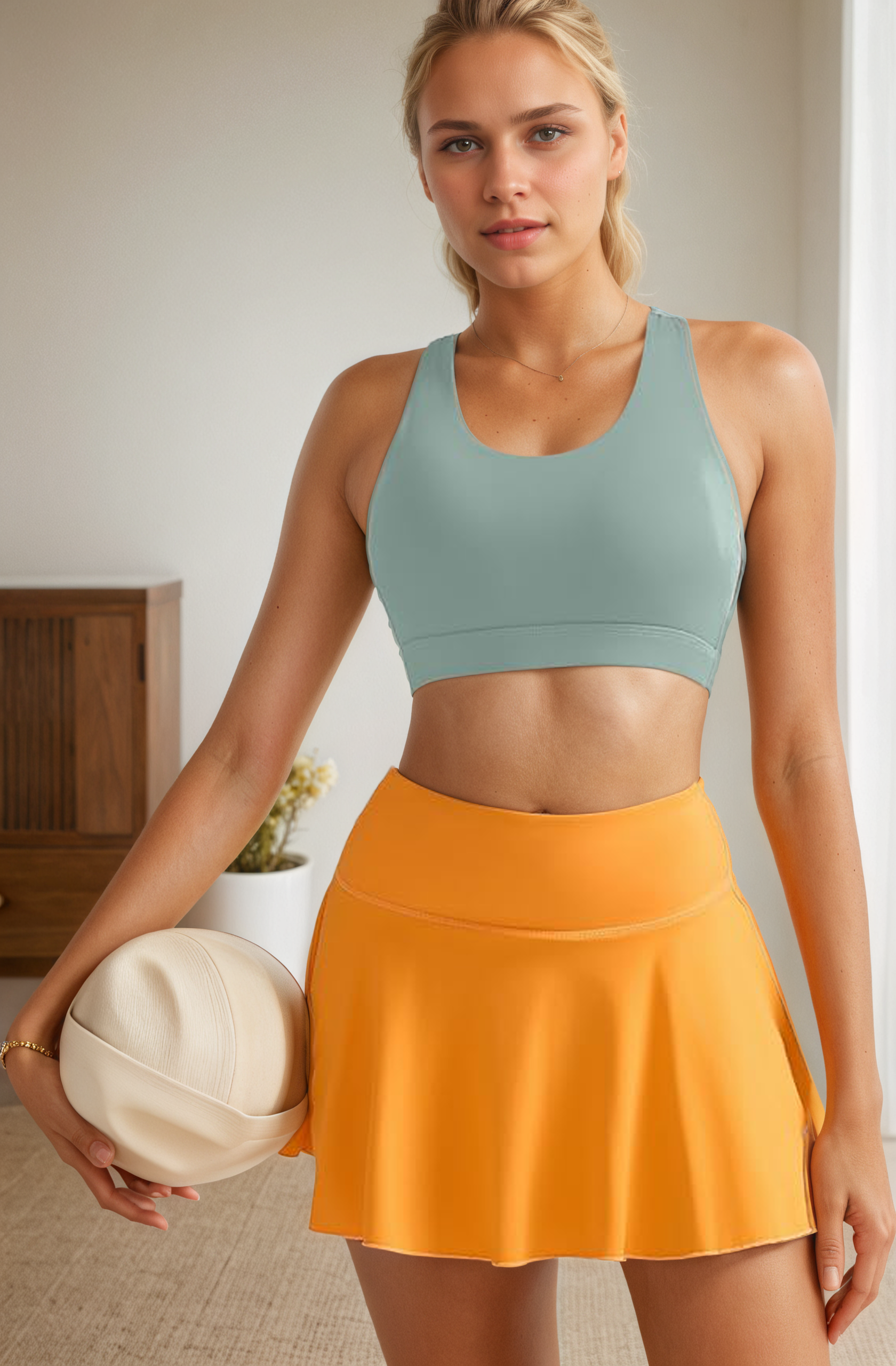 Crisscross Strappy Yoga Bra With Support And Stylish Moves-Secret Slim Wear