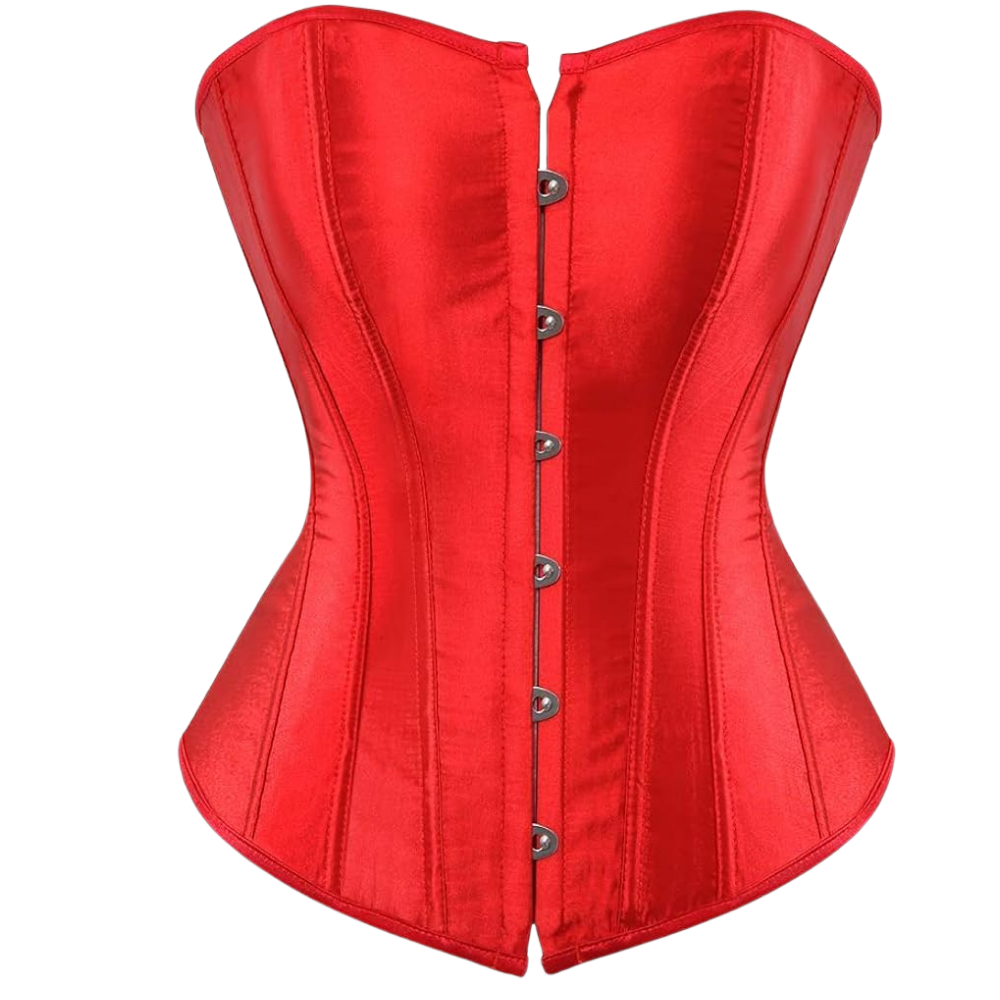 Plus Size Satin Overbust Corset Bustier Top