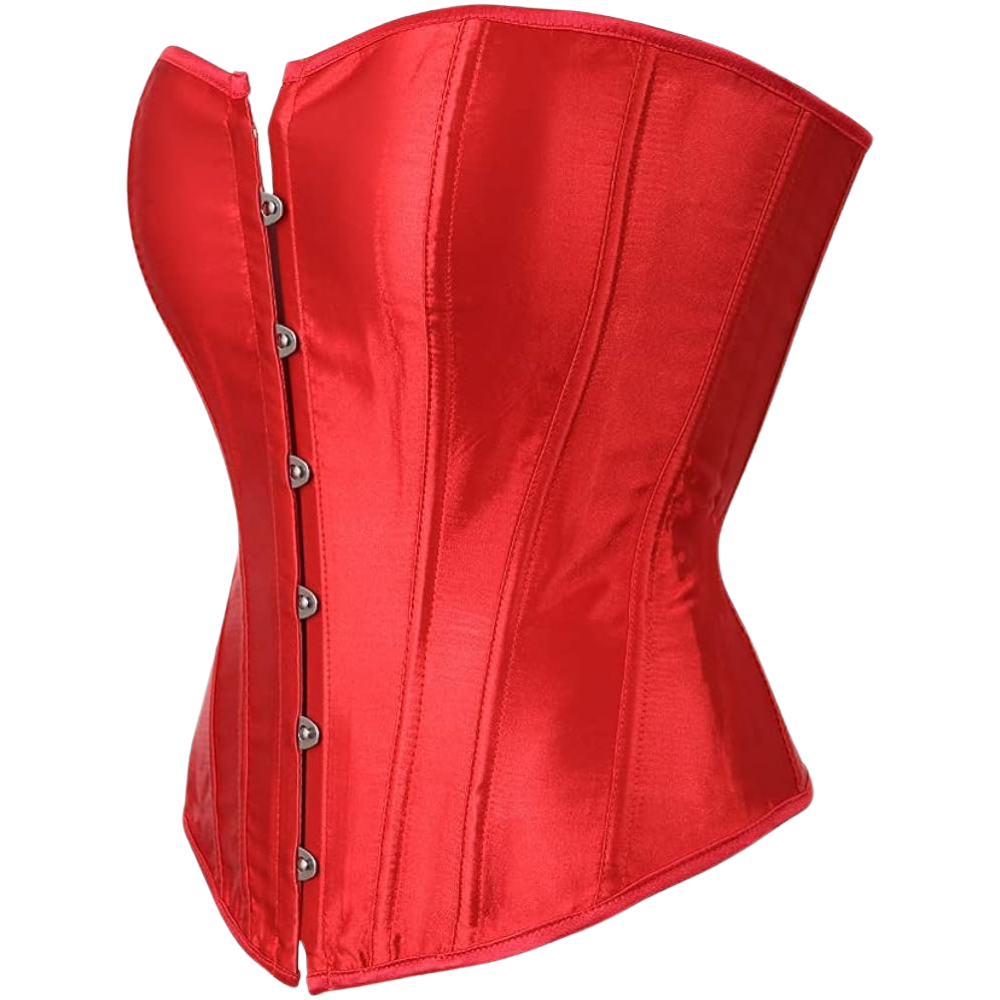 Plus Size Satin Overbust Corset Bustier Top