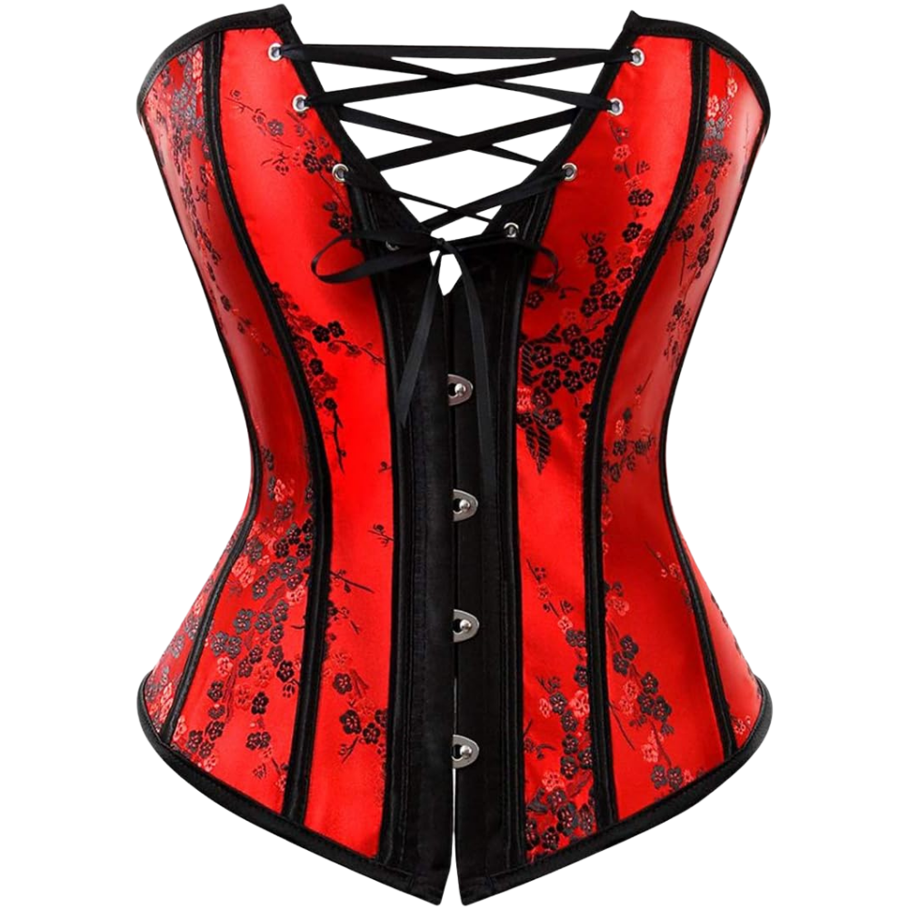 Plus Size Satin Overbust Corset Bustier Top
