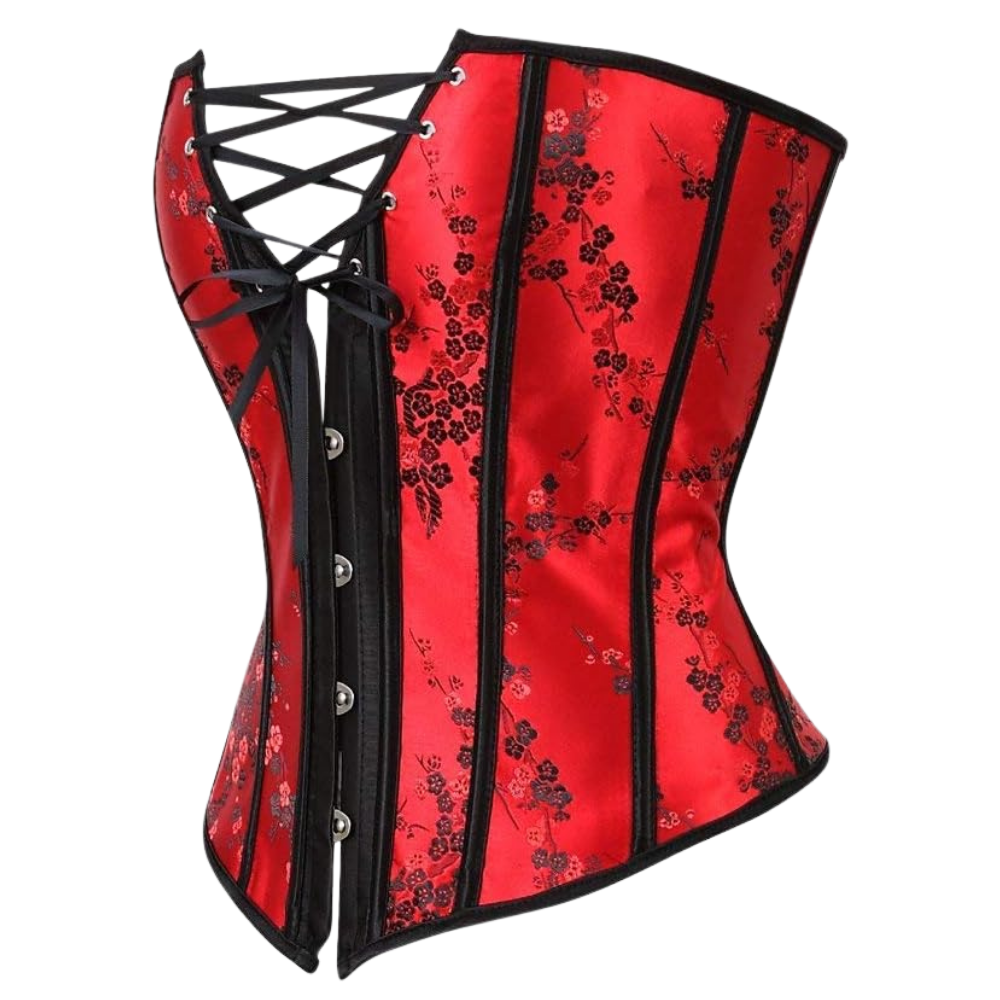 Plus Size Satin Overbust Corset Bustier Top
