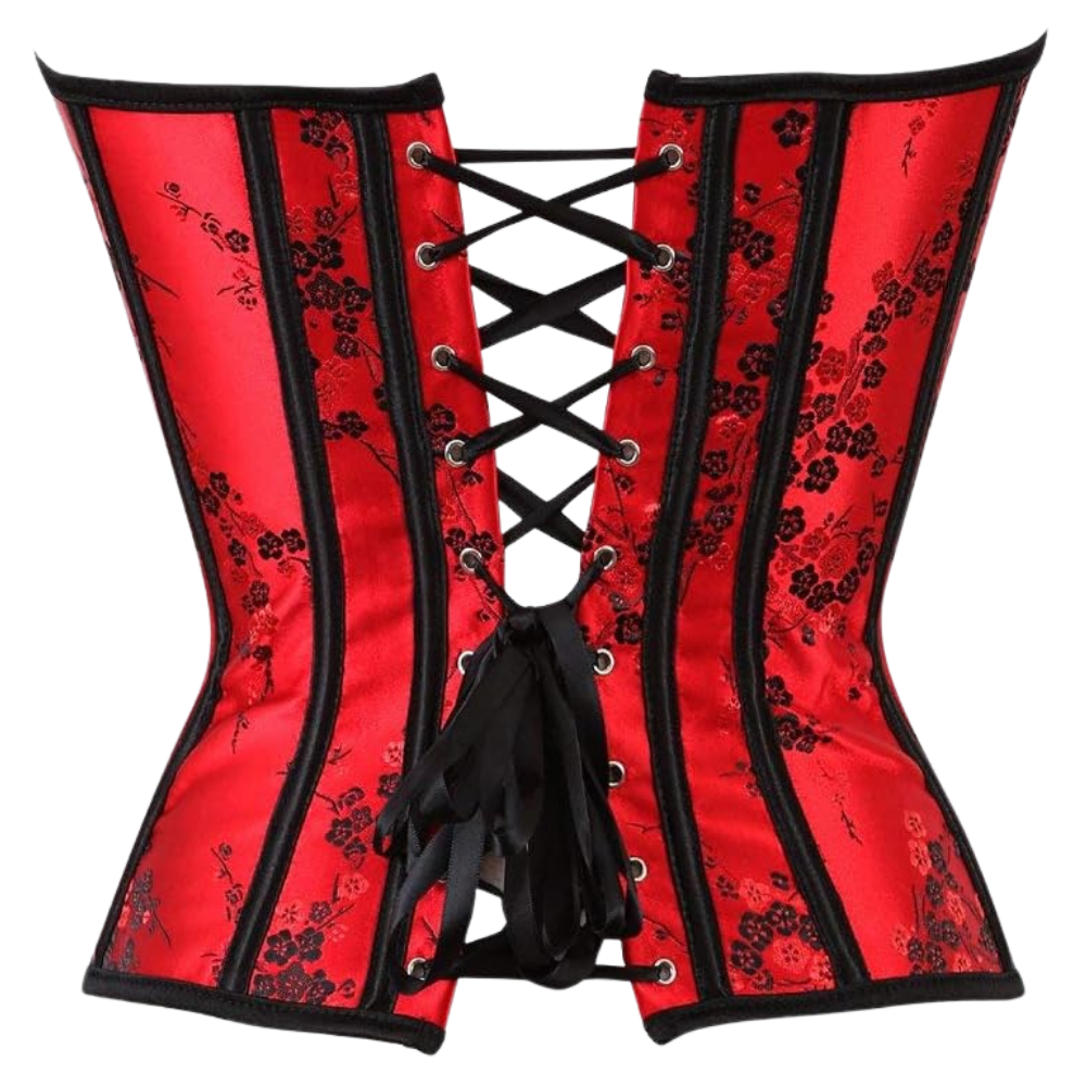 Plus Size Satin Overbust Corset Bustier Top