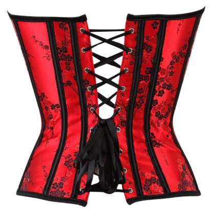 Plus Size Satin Overbust Corset Bustier Top