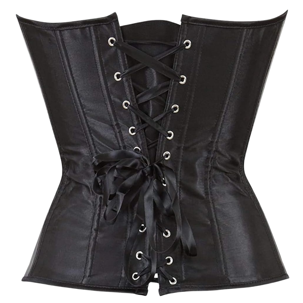 Plus Size Satin Overbust Corset Bustier Top