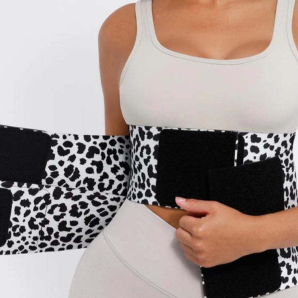 Leopard Pattern Printed Double Strap Body Shaper-Secret Slim Wear