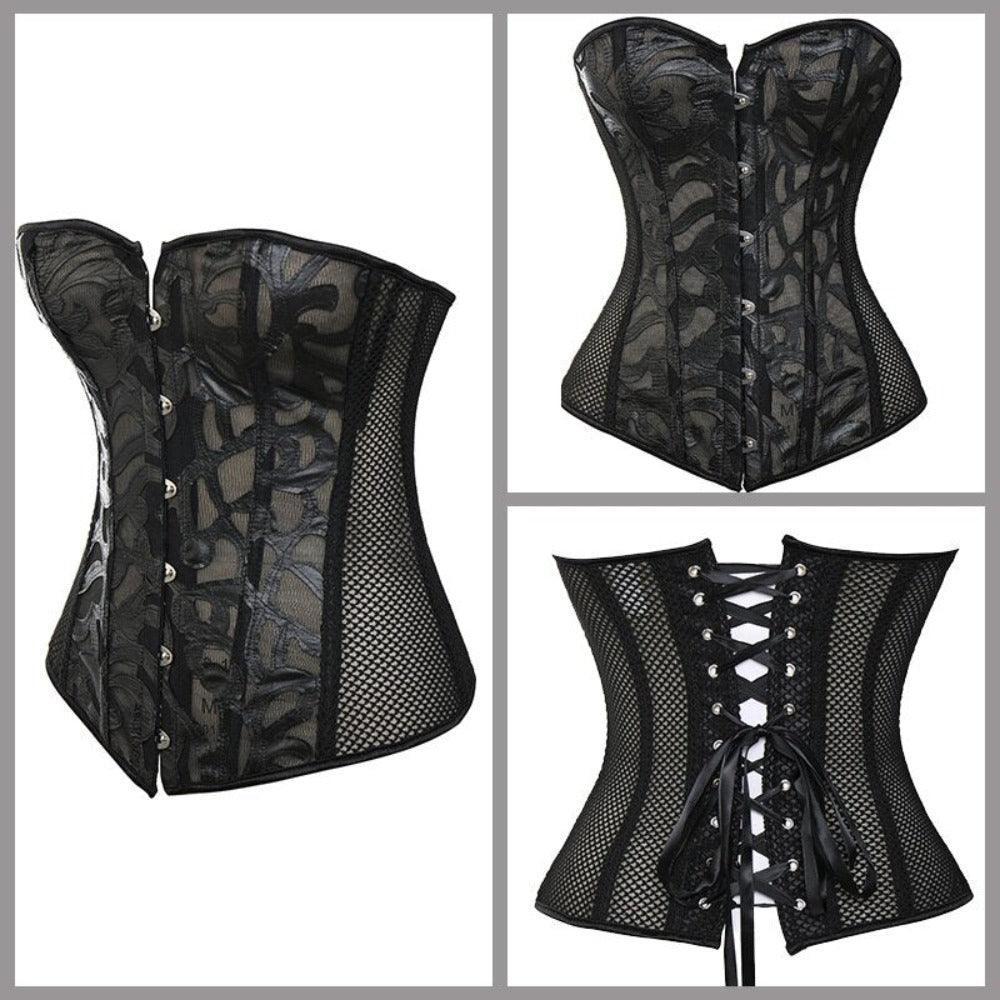Steampunk Mesh Waist Corset – Breathable Cincher for Women-Secret Slim Wear