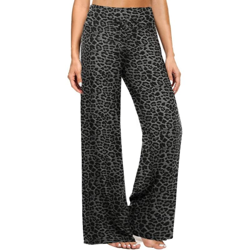Leopard Print Pajama Pants-Secret Slim Wear