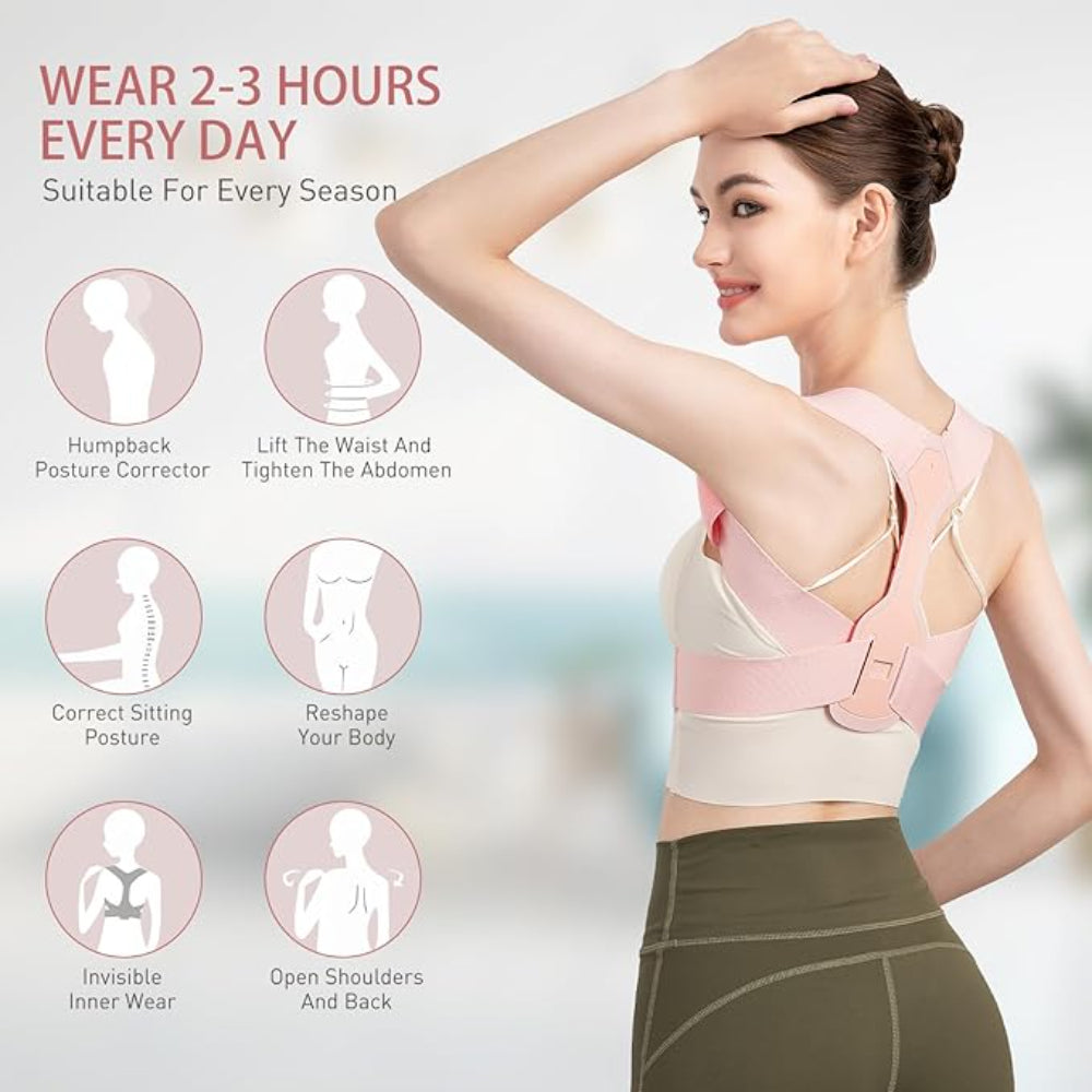 Flexible Spine Support And Posture Trainer With Adjustable Straps-Secret Slim Wear