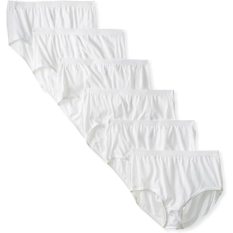 Cotton Brief Panty Pack Of 6 With High Rise Full Coverage-Secret Slim Wear