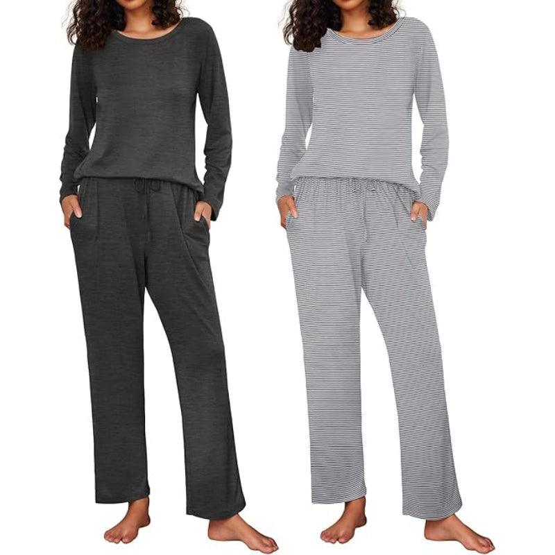 Long Sleeve Loungewear Set – Comfortable Sleepwear-Secret Slim Wear