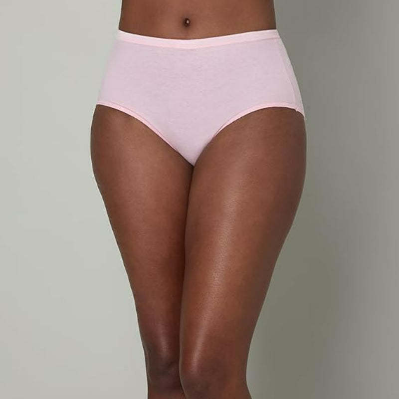 Cotton Brief Panty Pack Of 6 With High Rise Full Coverage-Secret Slim Wear
