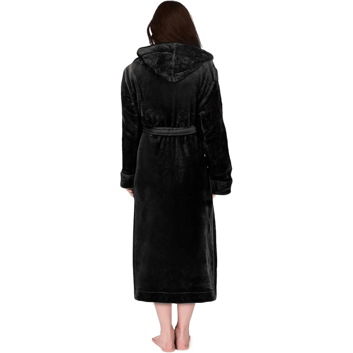 Hooded Flannel Fleece Robe – Comfortable and Cozy Lounge Wear-Secret Slim Wear