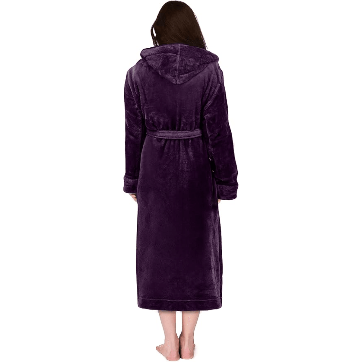 Hooded Flannel Fleece Robe – Comfortable and Cozy Lounge Wear-Secret Slim Wear