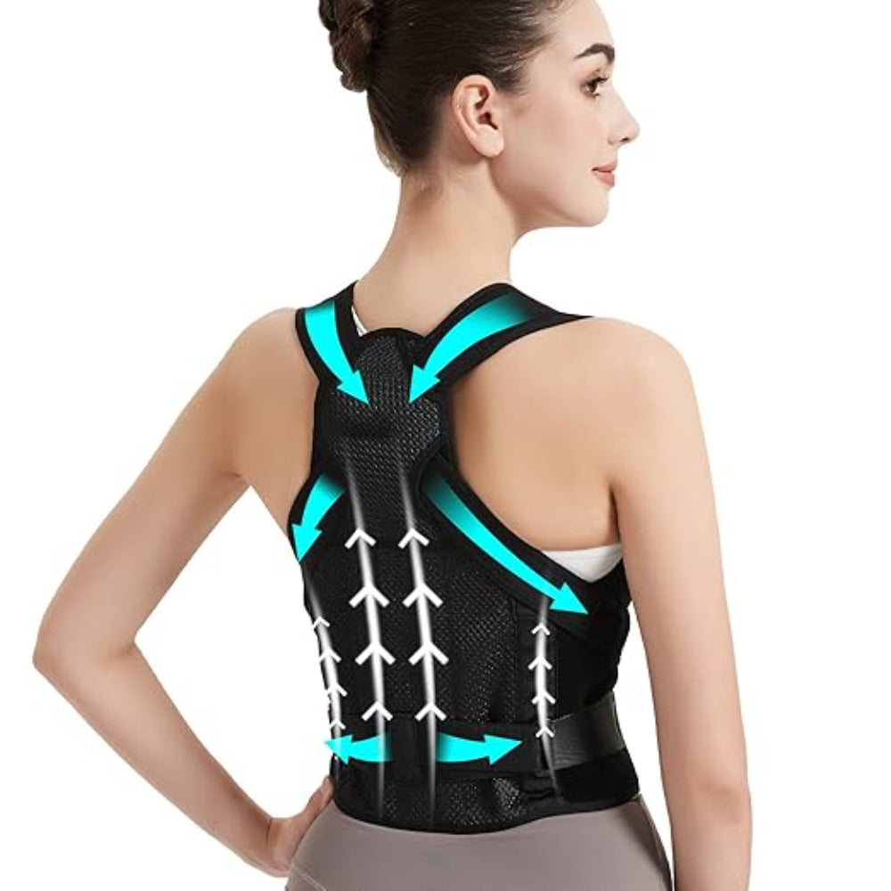 Ergonomic Posture Corrector With Padded Straps for Daily Support-Secret Slim Wear