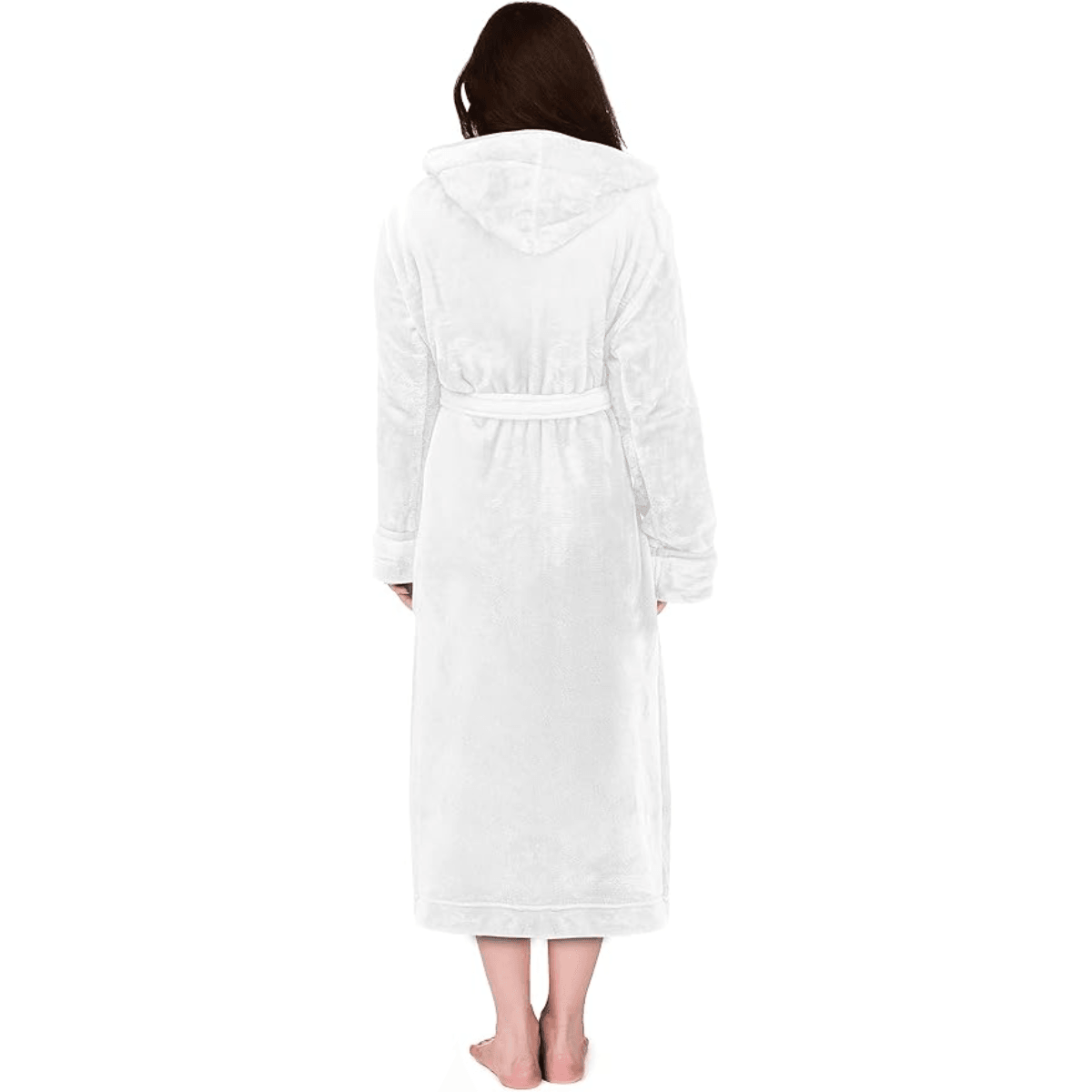 Hooded Flannel Fleece Robe – Comfortable and Cozy Lounge Wear-Secret Slim Wear