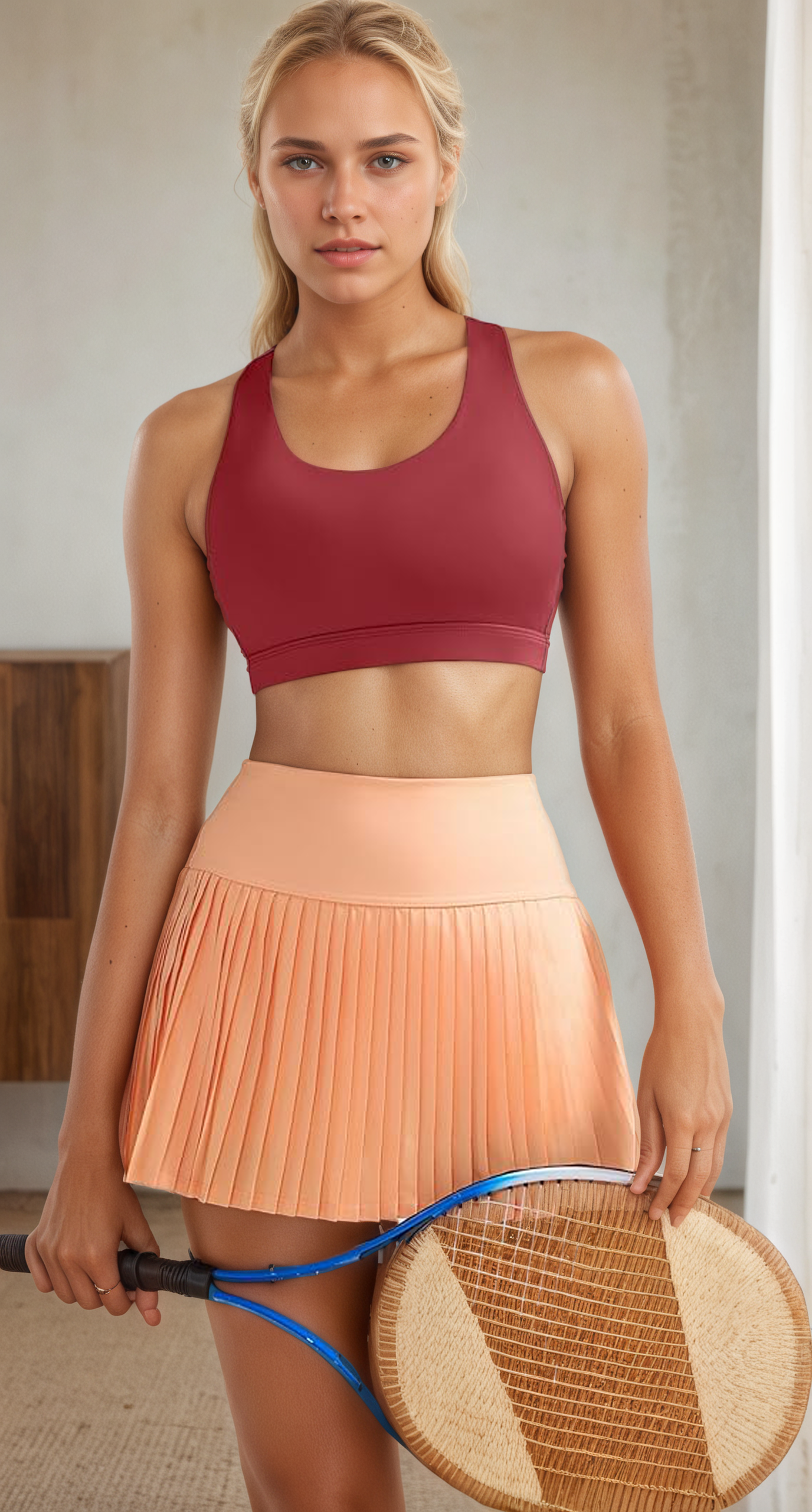 Crisscross Strappy Yoga Bra With Support And Stylish Moves-Secret Slim Wear