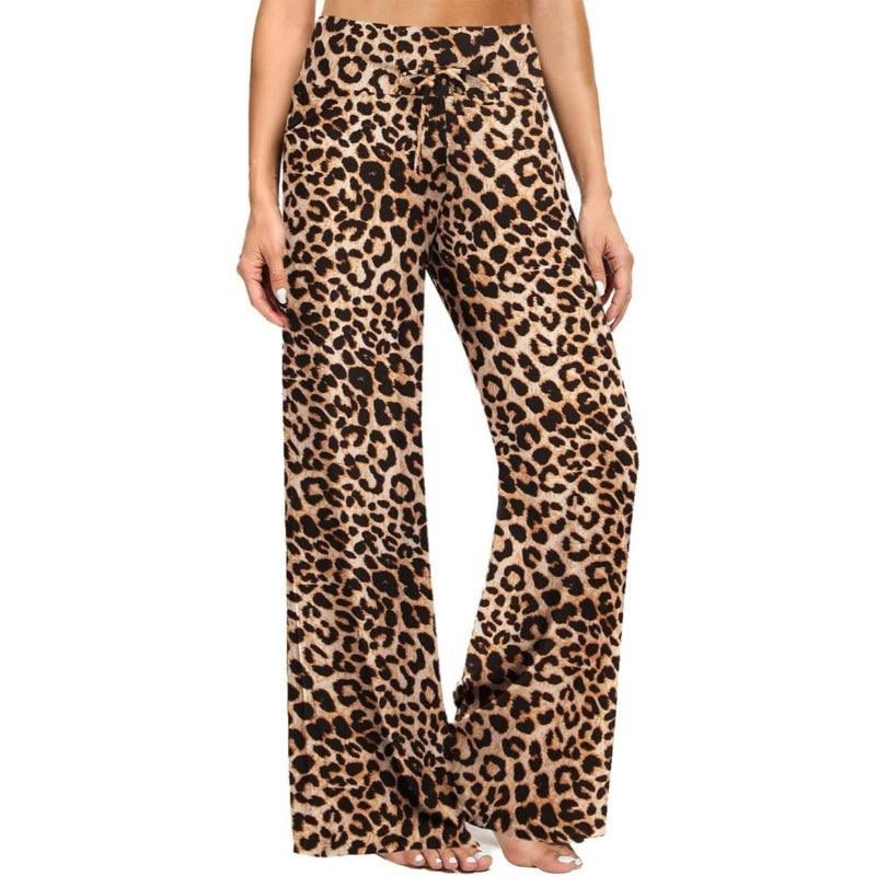 Leopard Print Pajama Pants-Secret Slim Wear