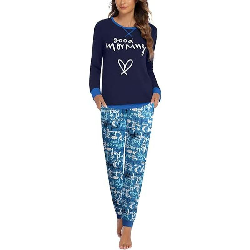 Printed Long Sleep Set-Secret Slim Wear
