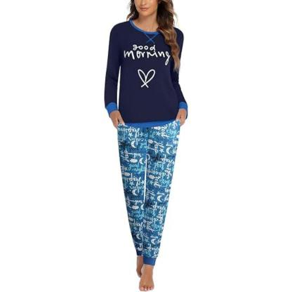 Printed Long Sleep Set-Secret Slim Wear