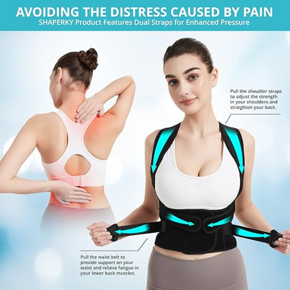 Ergonomic Posture Corrector With Padded Straps for Daily Support-Secret Slim Wear