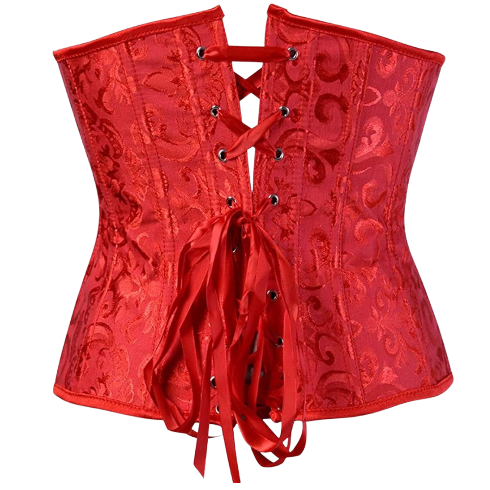 Plus Size Satin Overbust Corset Bustier Top