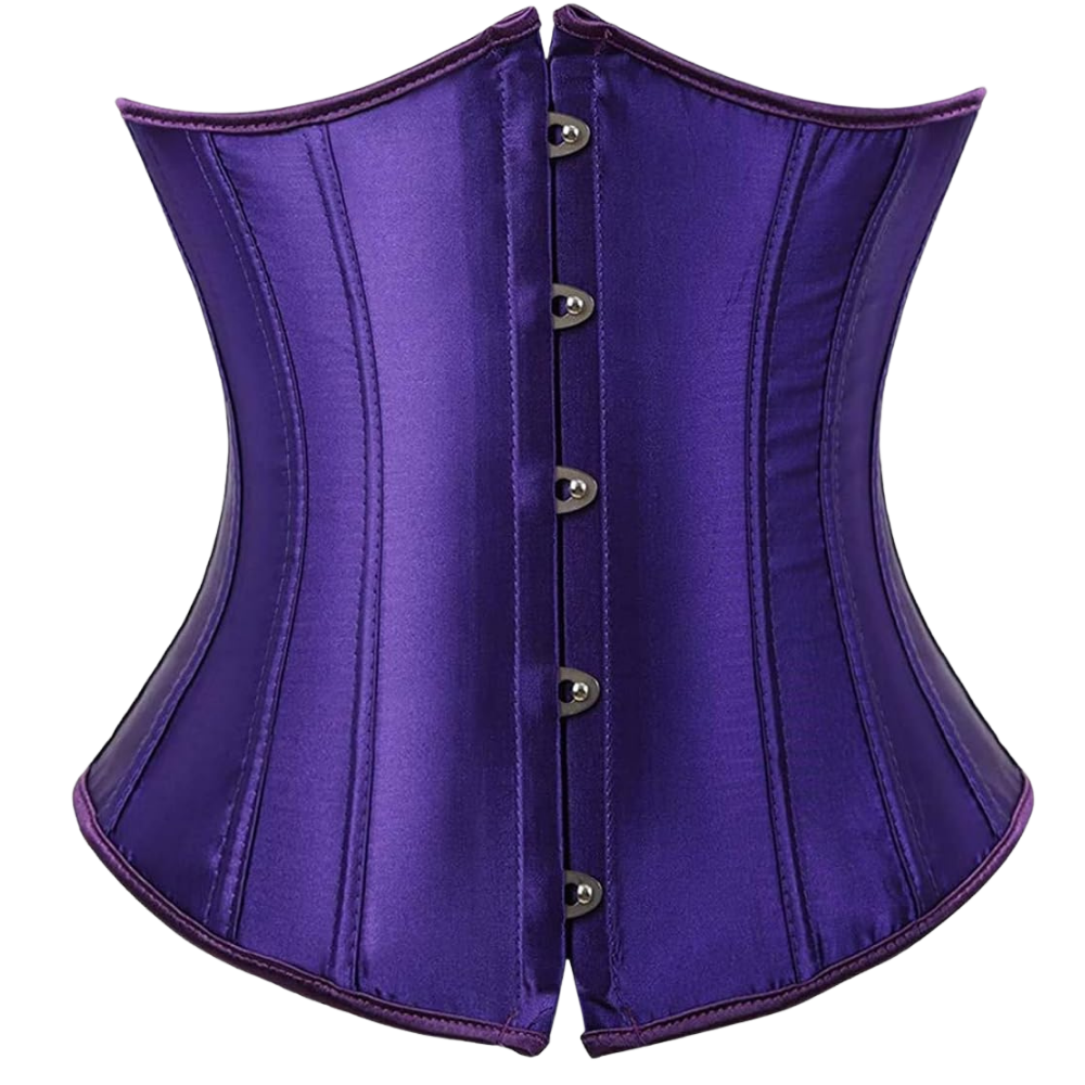Plus Size Satin Overbust Corset Bustier Top