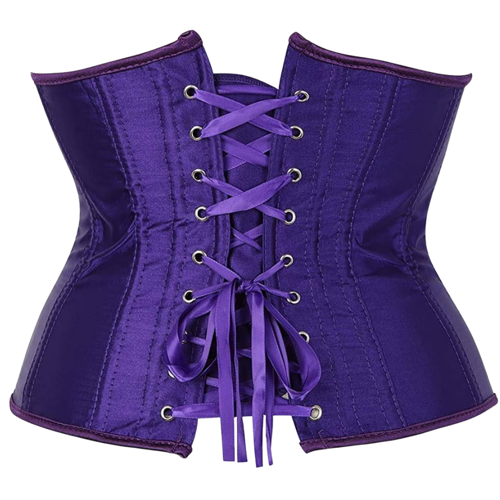 Plus Size Satin Overbust Corset Bustier Top