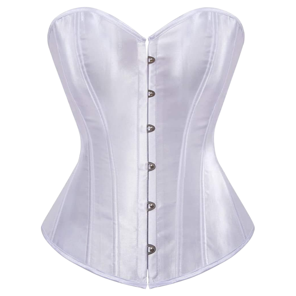 Plus Size Satin Overbust Corset Bustier Top