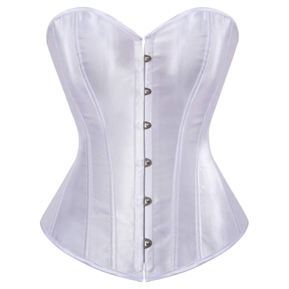 Plus Size Satin Overbust Corset Bustier Top