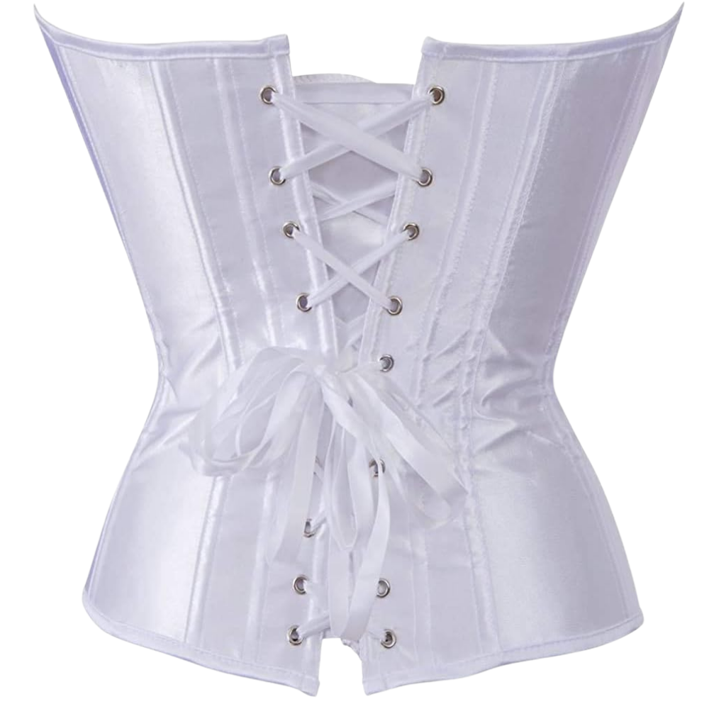 Plus Size Satin Overbust Corset Bustier Top
