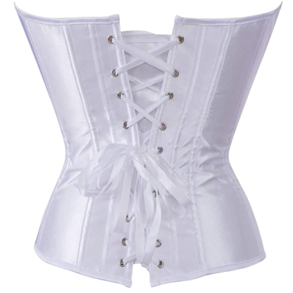 Plus Size Satin Overbust Corset Bustier Top
