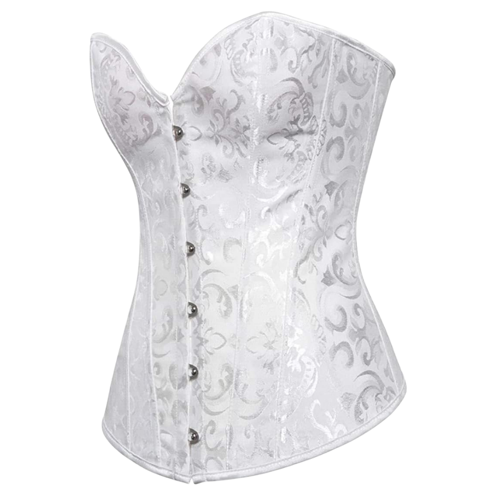 Plus Size Satin Overbust Corset Bustier Top