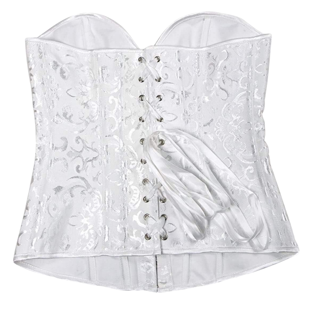 Plus Size Satin Overbust Corset Bustier Top