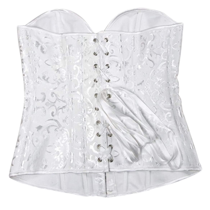 Plus Size Satin Overbust Corset Bustier Top