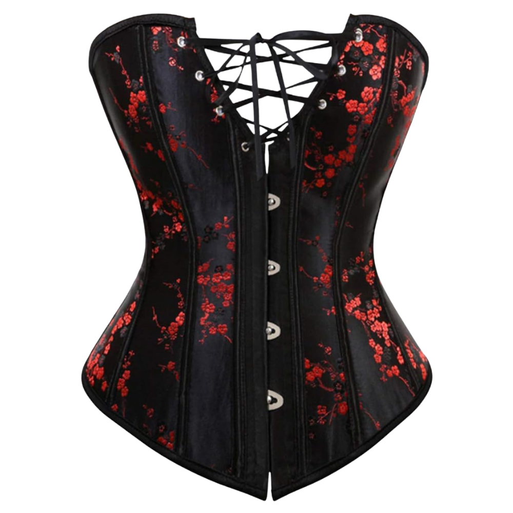 Plus Size Satin Overbust Corset Bustier Top
