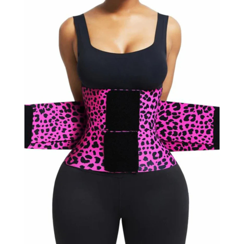 Leopard Pattern Printed Double Strap Body Shaper-Secret Slim Wear