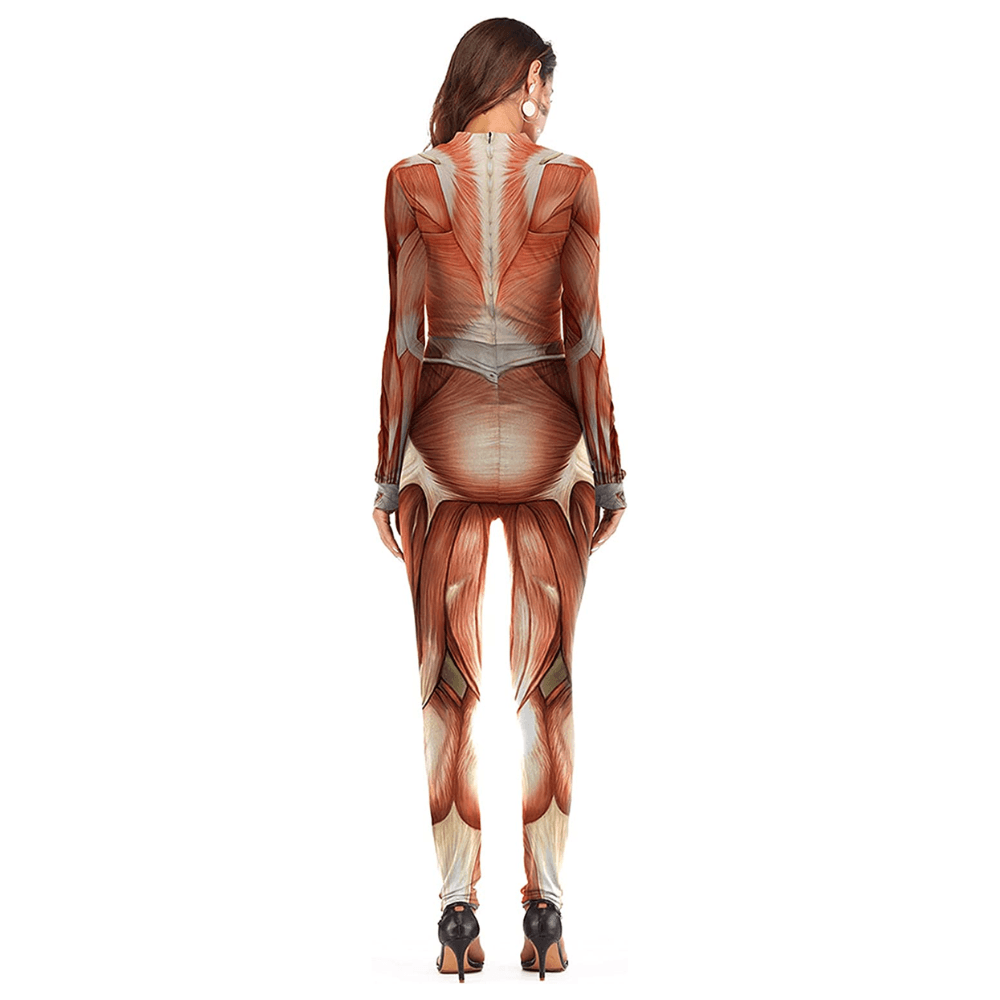 Halloween Skeleton Jumpsuit Bodysuit - Comfortable and Stylish-Secret Slim Wear