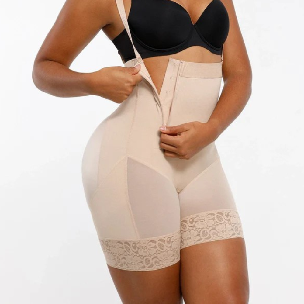 Women Firm Tummy Compression Bodysuit Shaper With Butt Lifter-Secret Slim Wear