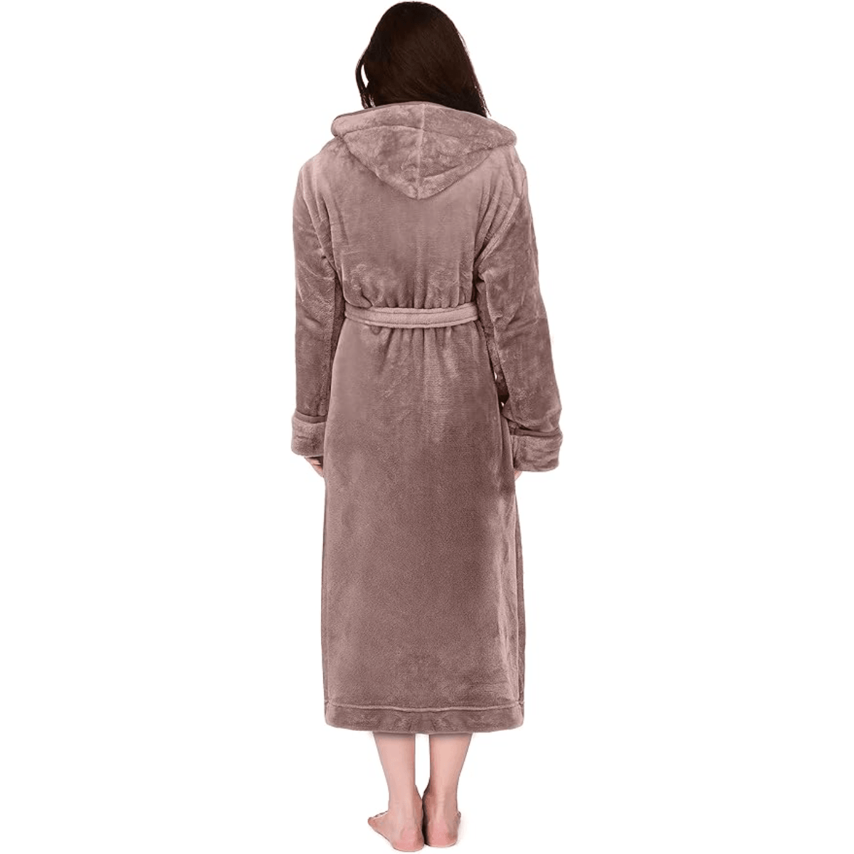 Hooded Flannel Fleece Robe – Comfortable and Cozy Lounge Wear-Secret Slim Wear