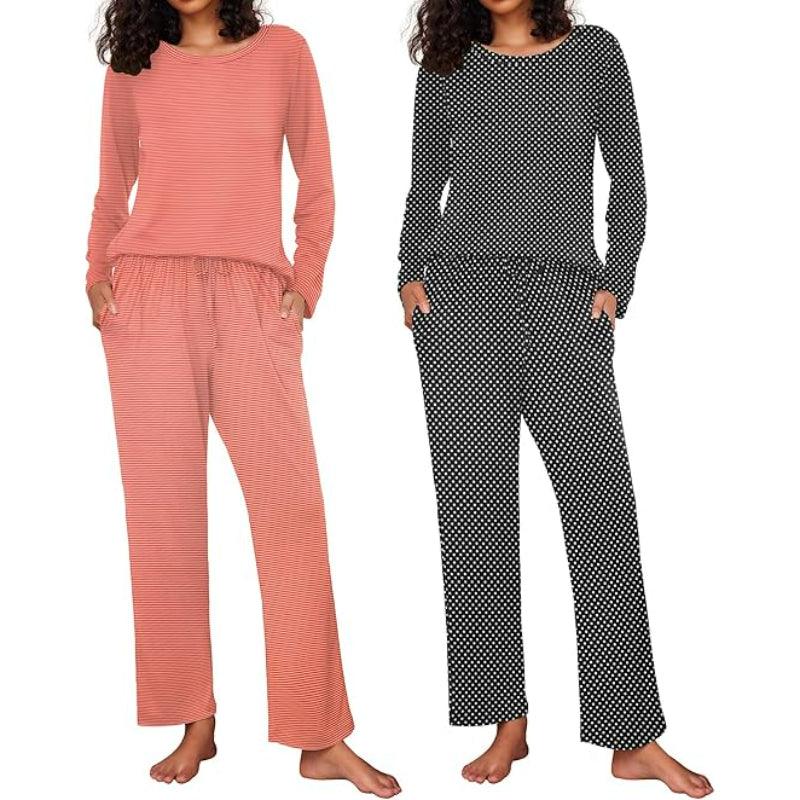 Long Sleeve Loungewear Set – Comfortable Sleepwear-Secret Slim Wear